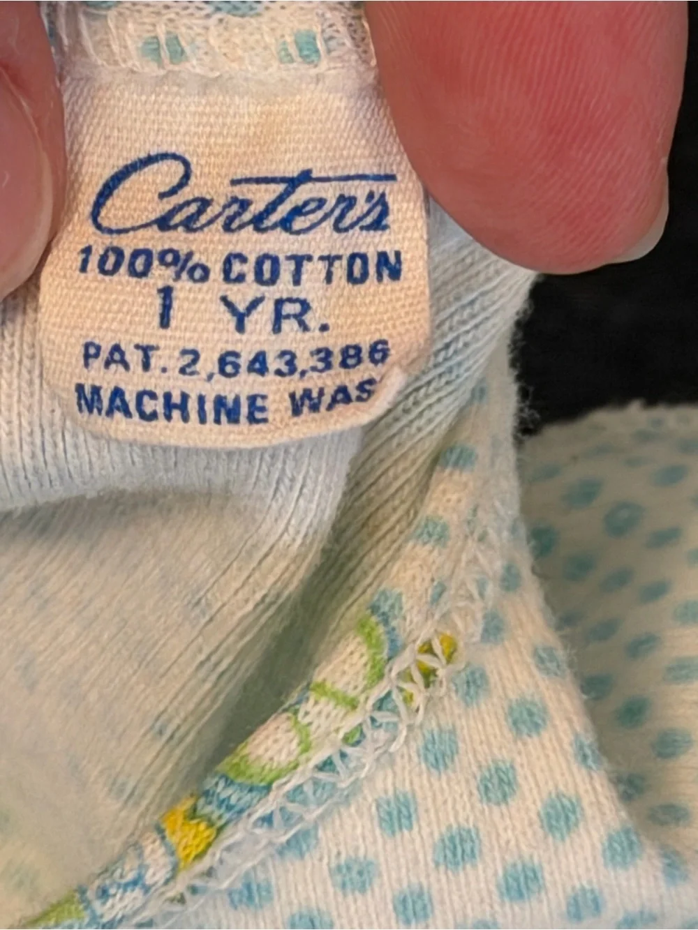 Infant Unisex CARTERS VINTAGE 1979 Cotton side snap Yellow/Aqua Undershirts 1YR